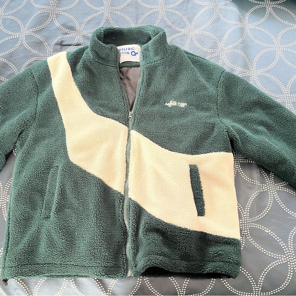 Aelfric Eden Green and Cream Teddy Jacket